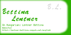 bettina lentner business card